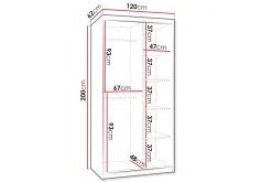 Garderober & Garderobesystem-Tallmo Garderobe Med Speil 120x200 cm Beige