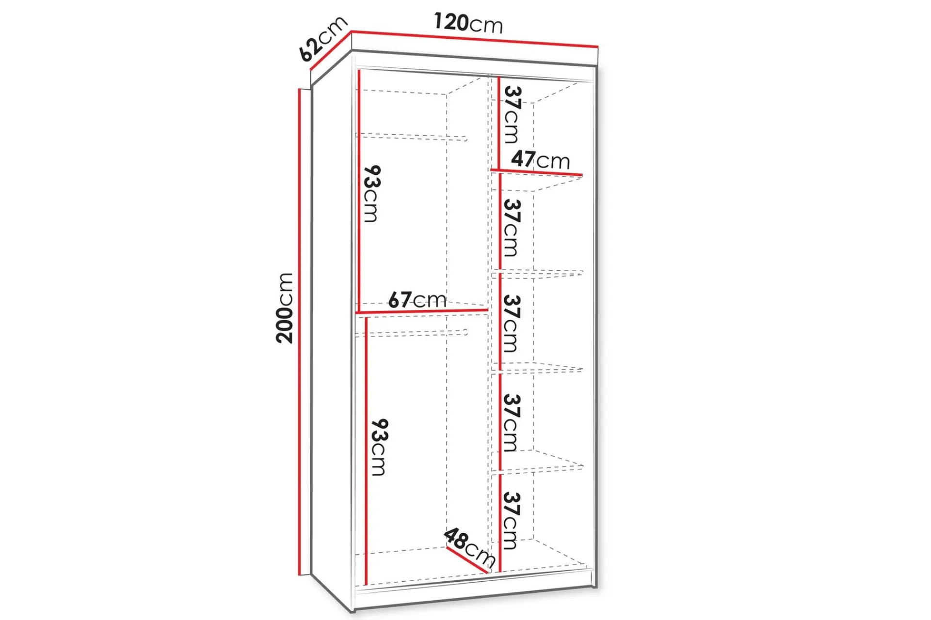 Garderober & Garderobesystem-Tallmo Garderobe Med Speil 120x200 cm Beige