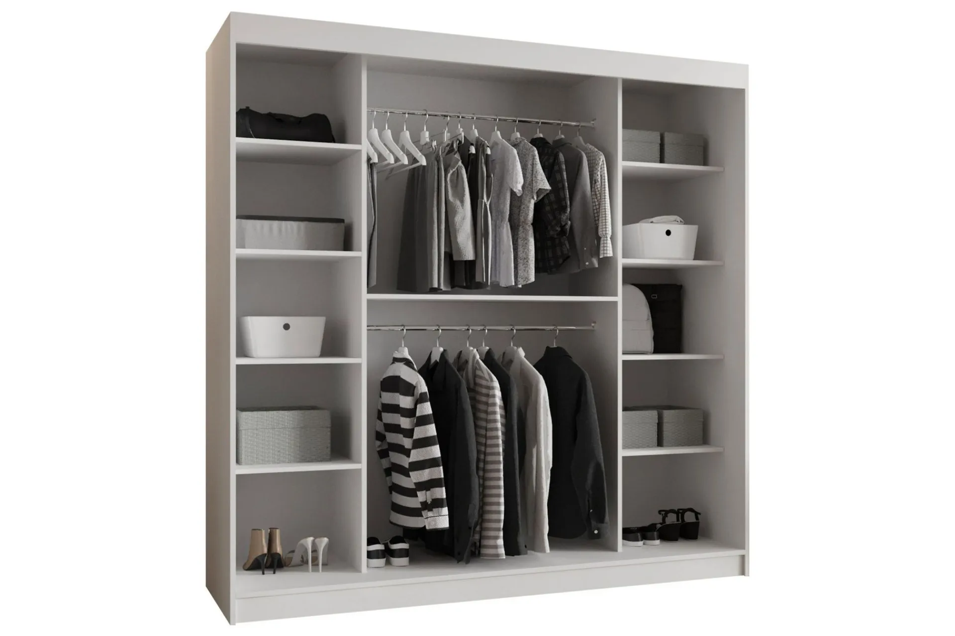 Garderober & Garderobesystem-Tallmo Garderobe Med Speil 200x200 cm Brun