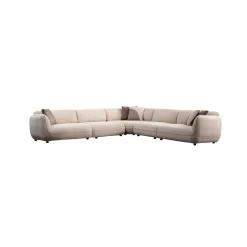 Hjørnesofa-Talrosen 7-seters Hjørnesofa Cremehvit