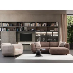 Sofa Med Sjeselong-Talrosen 3-seters sofa med Sjeselong Brun