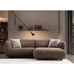 Sofa Med Sjeselong-Talrosen 3-seters sofa med Sjeselong Brun