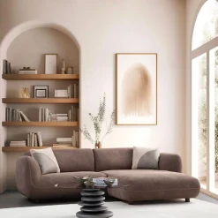 Sofa Med Sjeselong-Talrosen 3-seters sofa med Sjeselong Brun