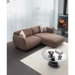 Sofa Med Sjeselong-Talrosen 3-seters sofa med Sjeselong Brun
