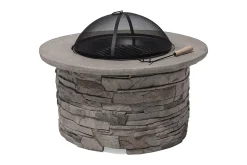 Tillbehør Peiser|Peis Uten Pipe-Tambora Bålpanne 92 / 92 / 48 cm Grå