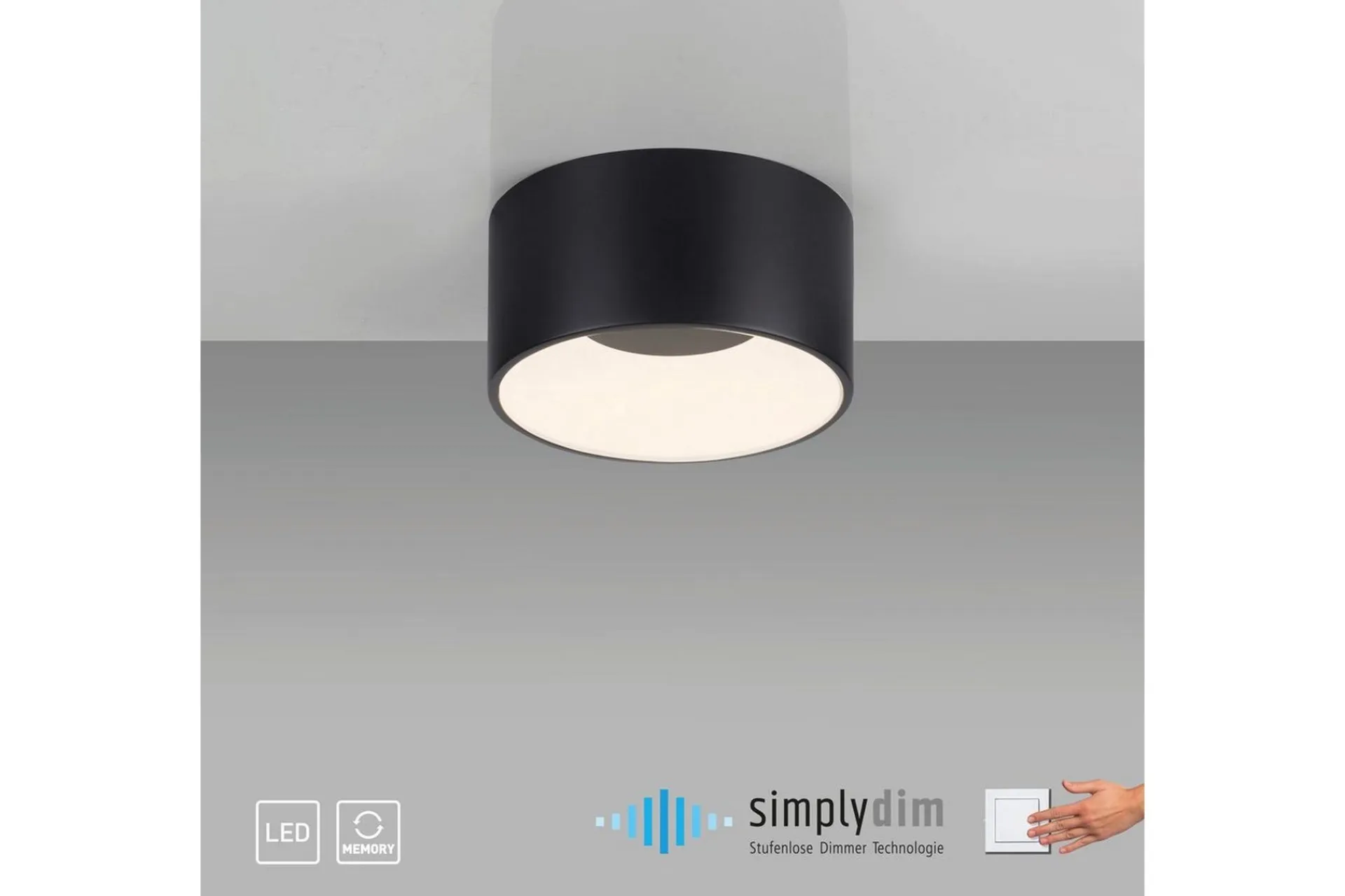 Taklampe|Stuelampe-Tanika Just Light Taklampe Svart