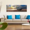 Posters|Oljemaling-Tavle Boat On The Beach (1 Part) Narrow 150X50