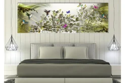 Lerretsbilder|Lerretsbilder-Tavle Hummingbirds Dance (1 Part) Green Narrow 150X50