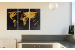 Lerretsbilder|Lerretsbilder-Tavle Om Verden Var En Ørken ... Triptych 90X60