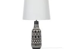 Nattbordslampe|Bordlampe-Tavolara Bordlampe 68 cm E27 Svart,Hvit