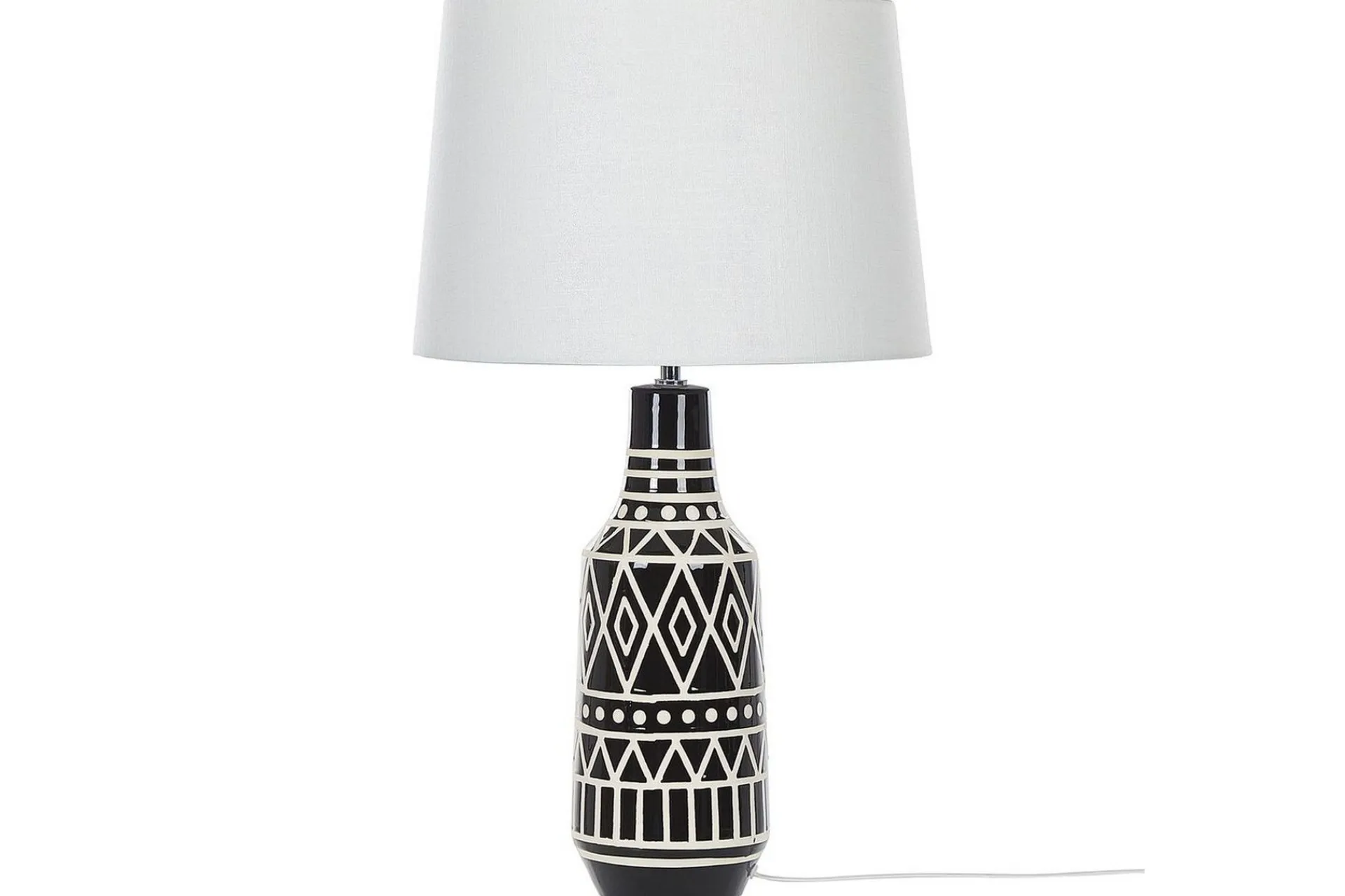 Nattbordslampe|Bordlampe-Tavolara Bordlampe 68 cm E27 Svart,Hvit