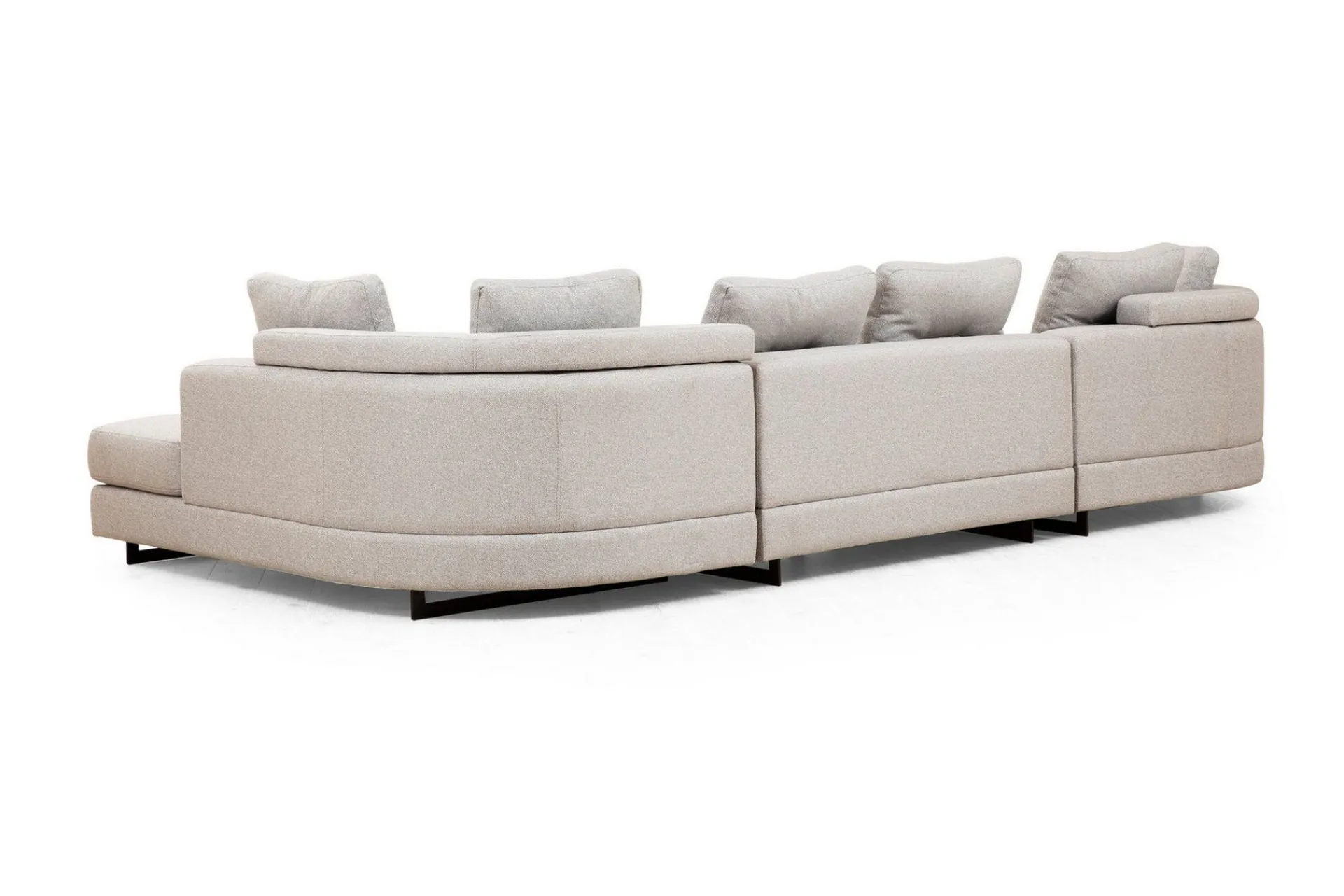 Sofa Med Sjeselong-Tekawa Sofa m. Divan 4-seters Lysegrå