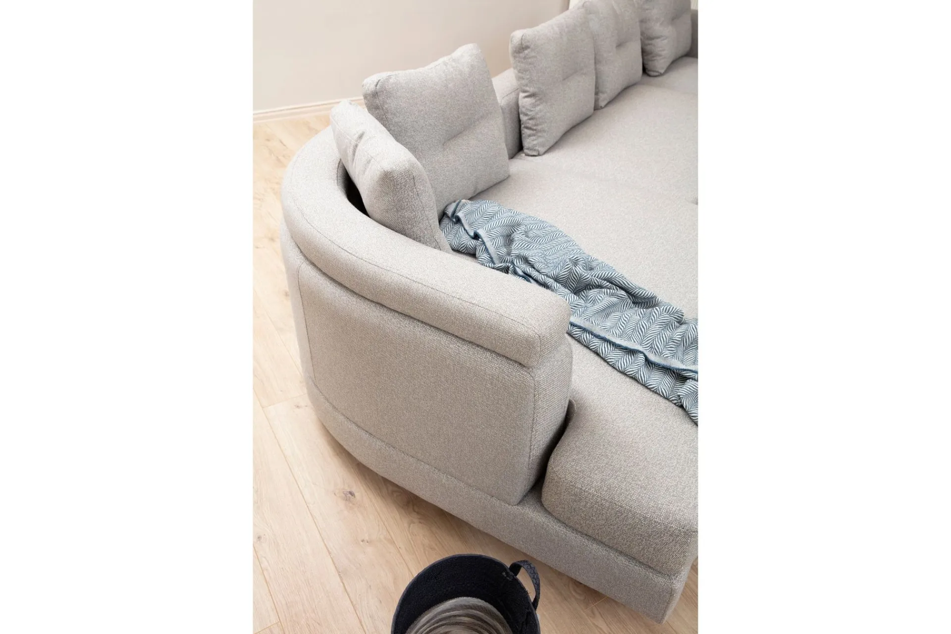 Sofa Med Sjeselong-Tekawa Sofa m. Divan 4-seters Lysegrå