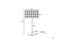 Bordlampe|Soveromslampe-Tenna Bordlampe 25 cm Sølv