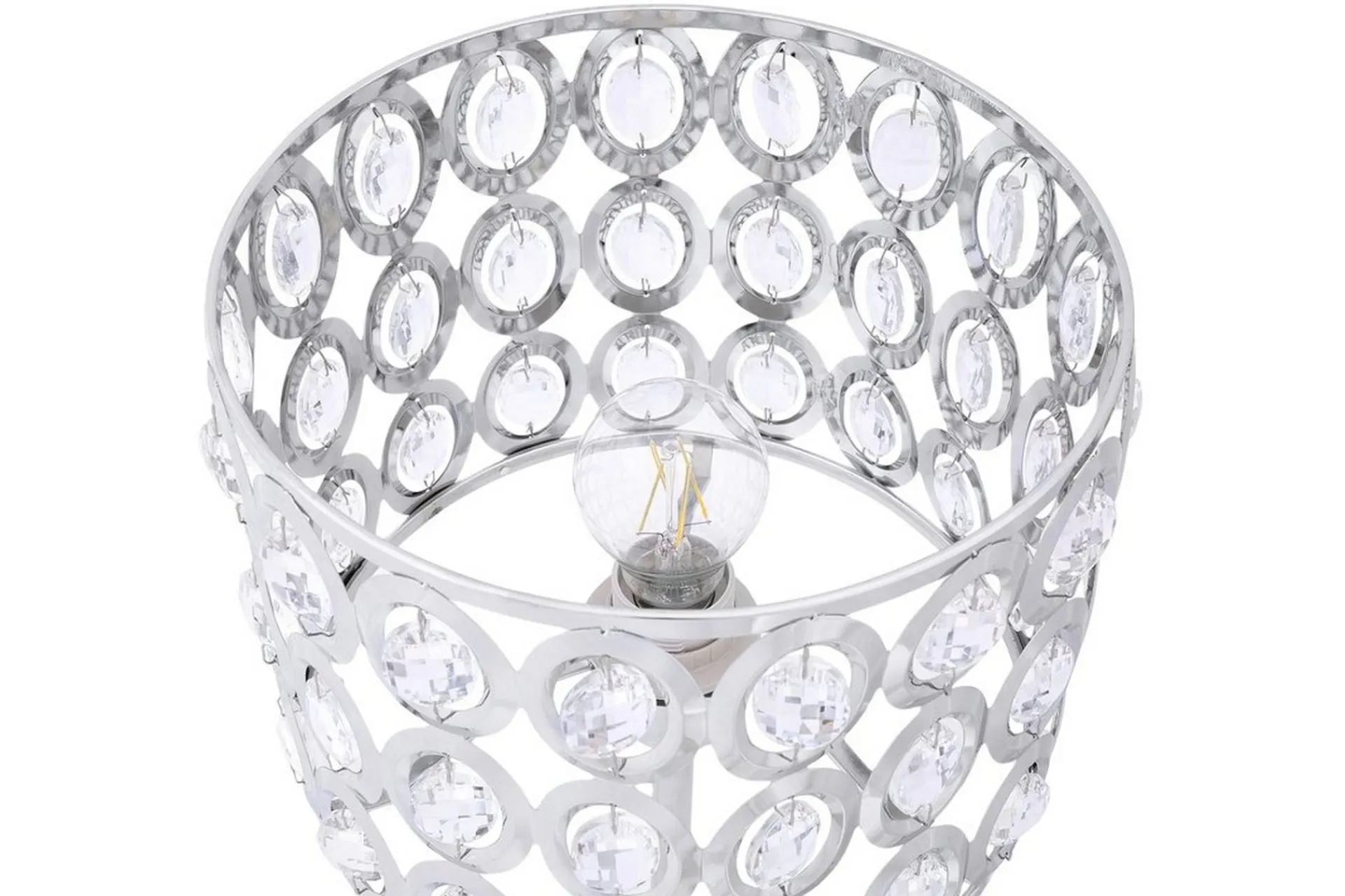 Bordlampe|Soveromslampe-Tenna Bordlampe 25 cm Sølv