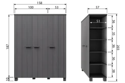 WOOOD Tenney Garderobe 158 cm