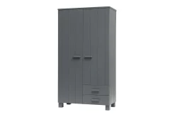 WOOOD Garderobeskap Barn|Oppbevaring Barnerom-Tenney Garderobe med 2 Skuffer 111 cm Grey
