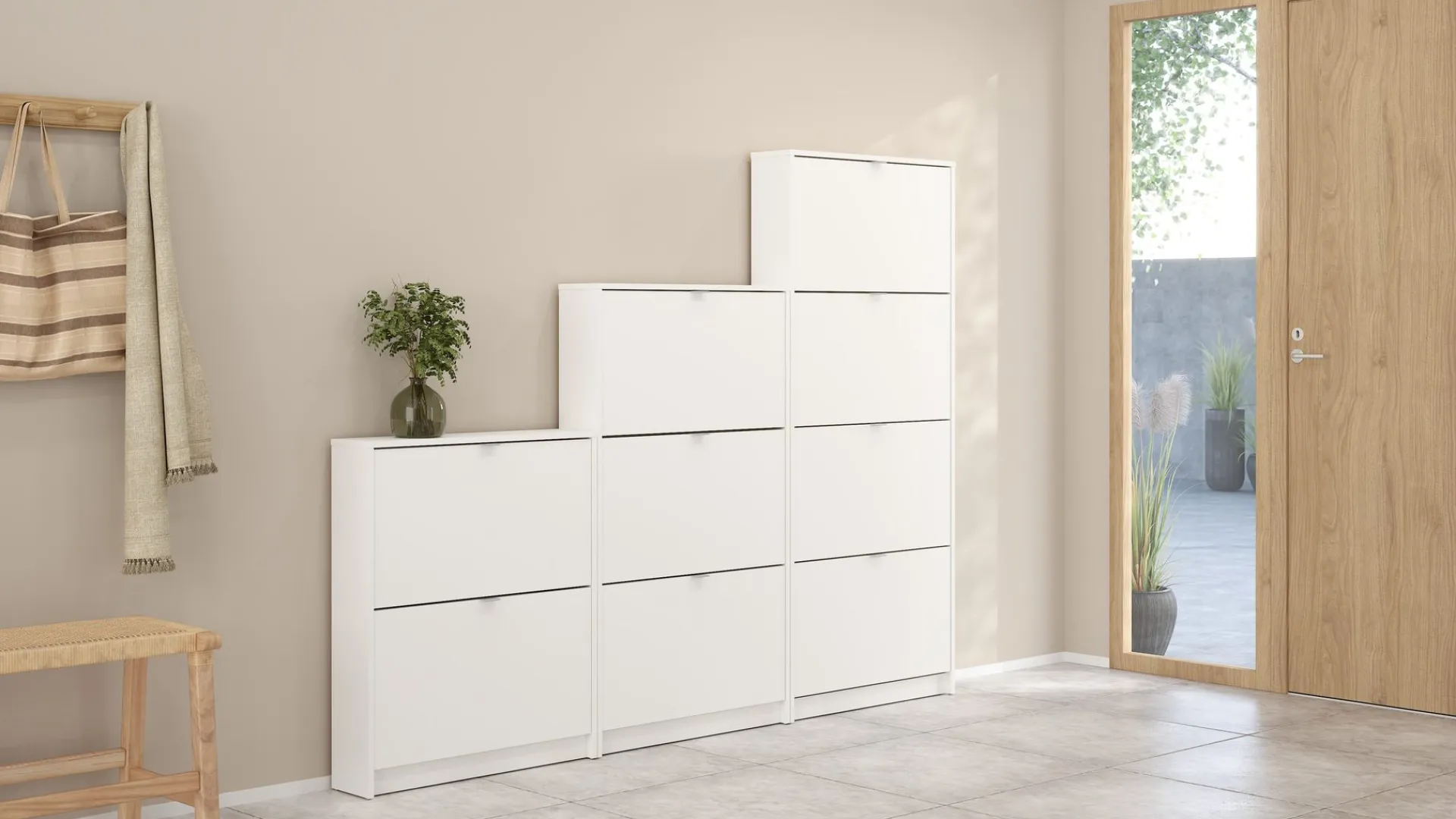 Tvilum Tenor Skoskap med 2 rom 70x16x85 cm