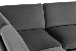 Hjørnesofa|Velour Sofa & Fløyel Sofa-Teodin Hjørnesofa med Divan Venstre Fløyel Lysegrå