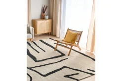 Flatvevde Tepper-Teppe Kolpur Beige,Svart