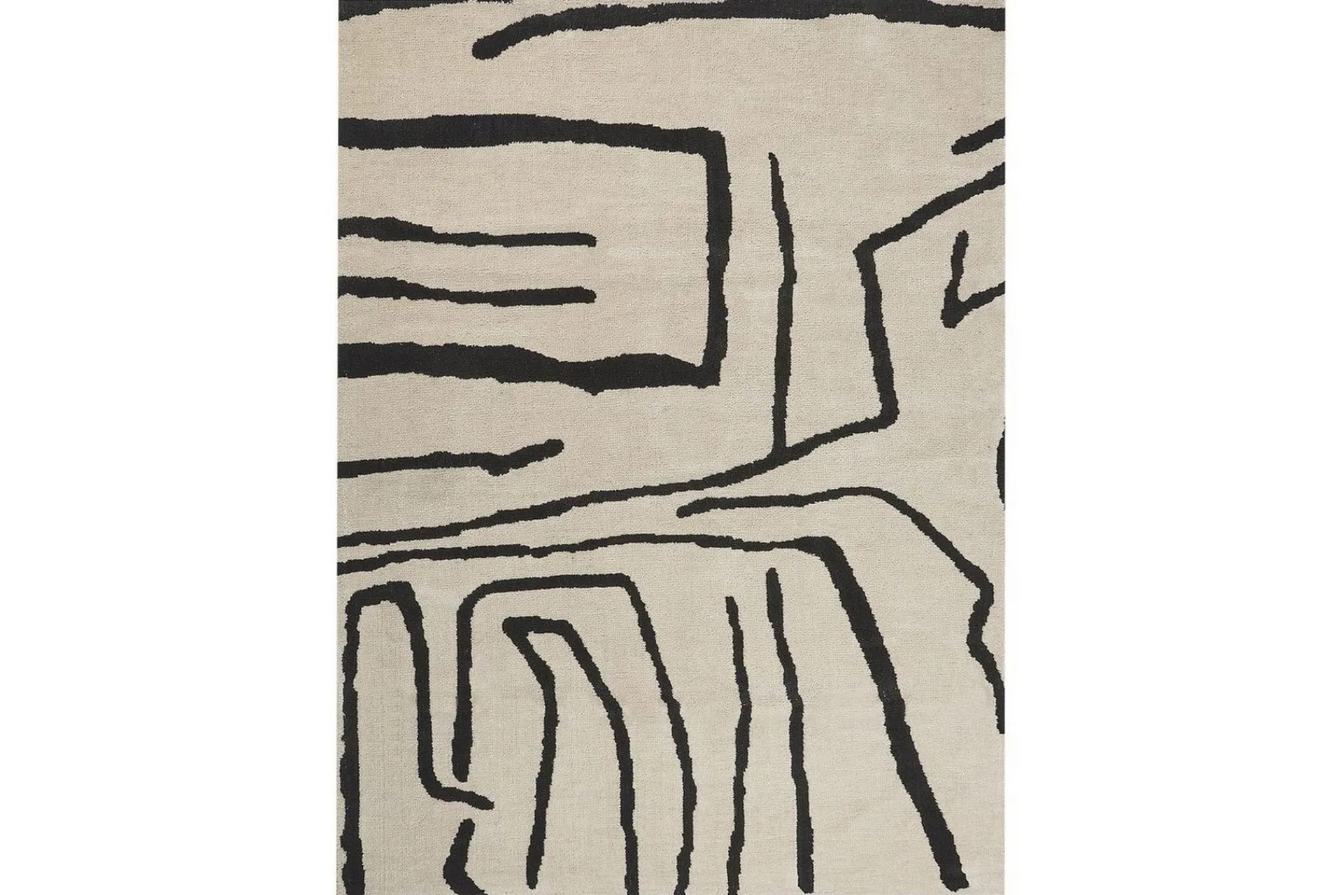 Flatvevde Tepper-Teppe Kolpur Beige,Svart