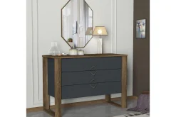 Kommode|Gangoppbevaring-Tera Home Kommode + Speil Brun,Grey