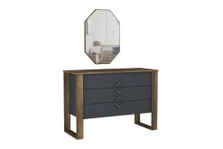 Kommode|Gangoppbevaring-Tera Home Kommode + Speil Brun,Grey