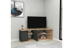 Tv-Benk & Mediabenk-Termera TV-benk 135 cm Brun,Antracit