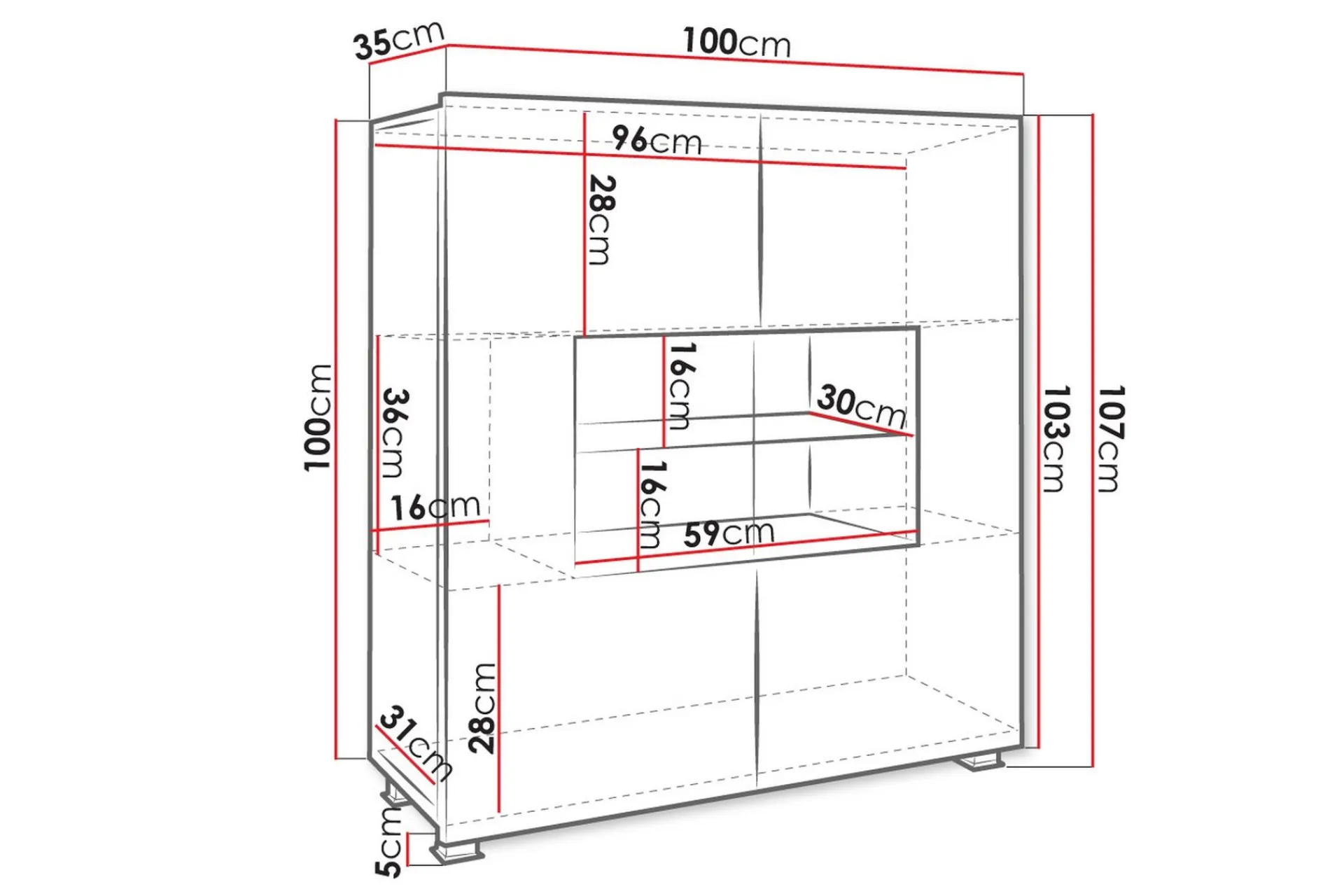 Concept 55 Tessan Skjenk 100 cm