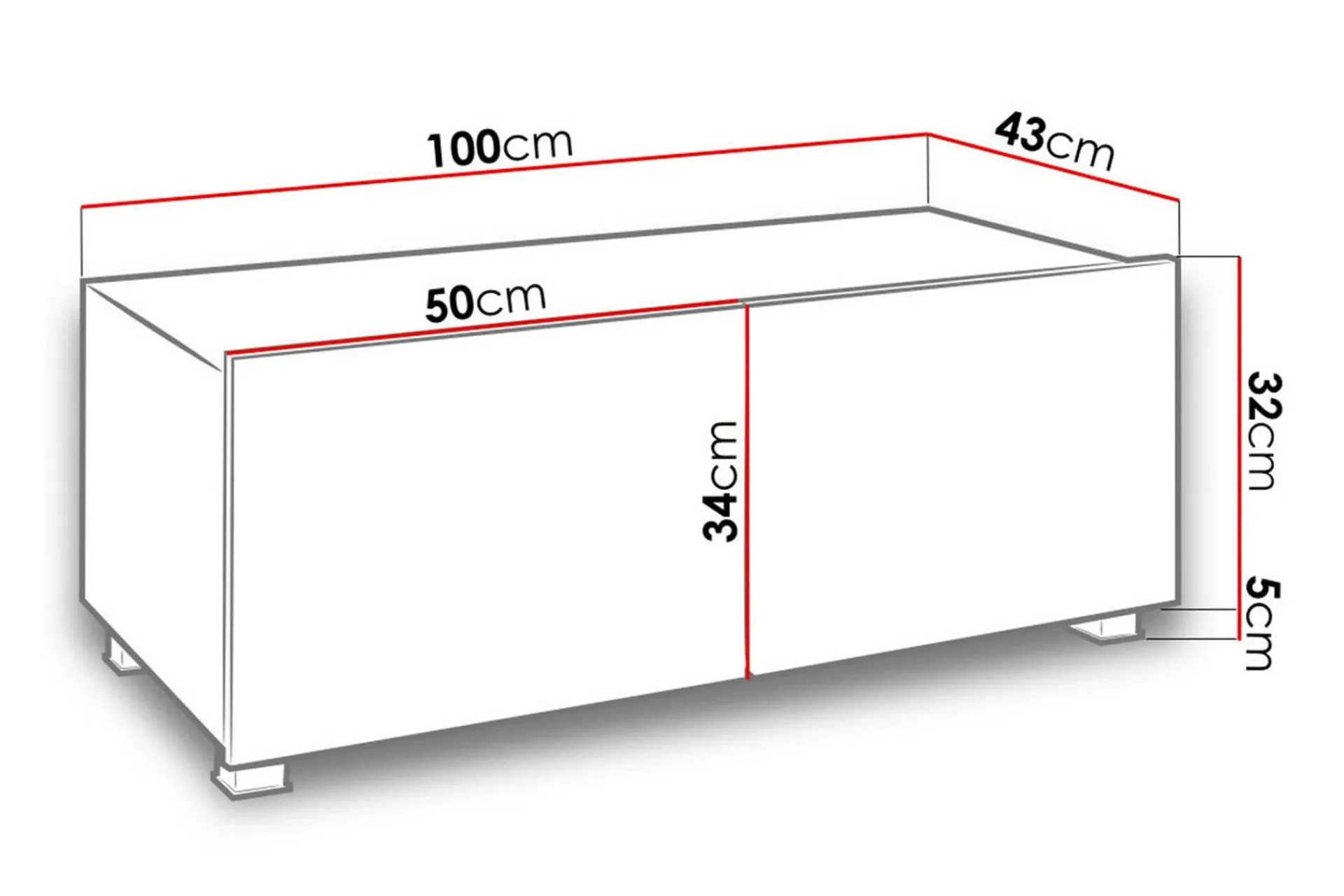 Concept 55 Tv-Benk & Mediabenk-Tessan TV-benk 100 cm Liten Eik