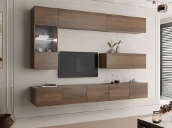 Tessan TV-veggseksjon med LED-belysning