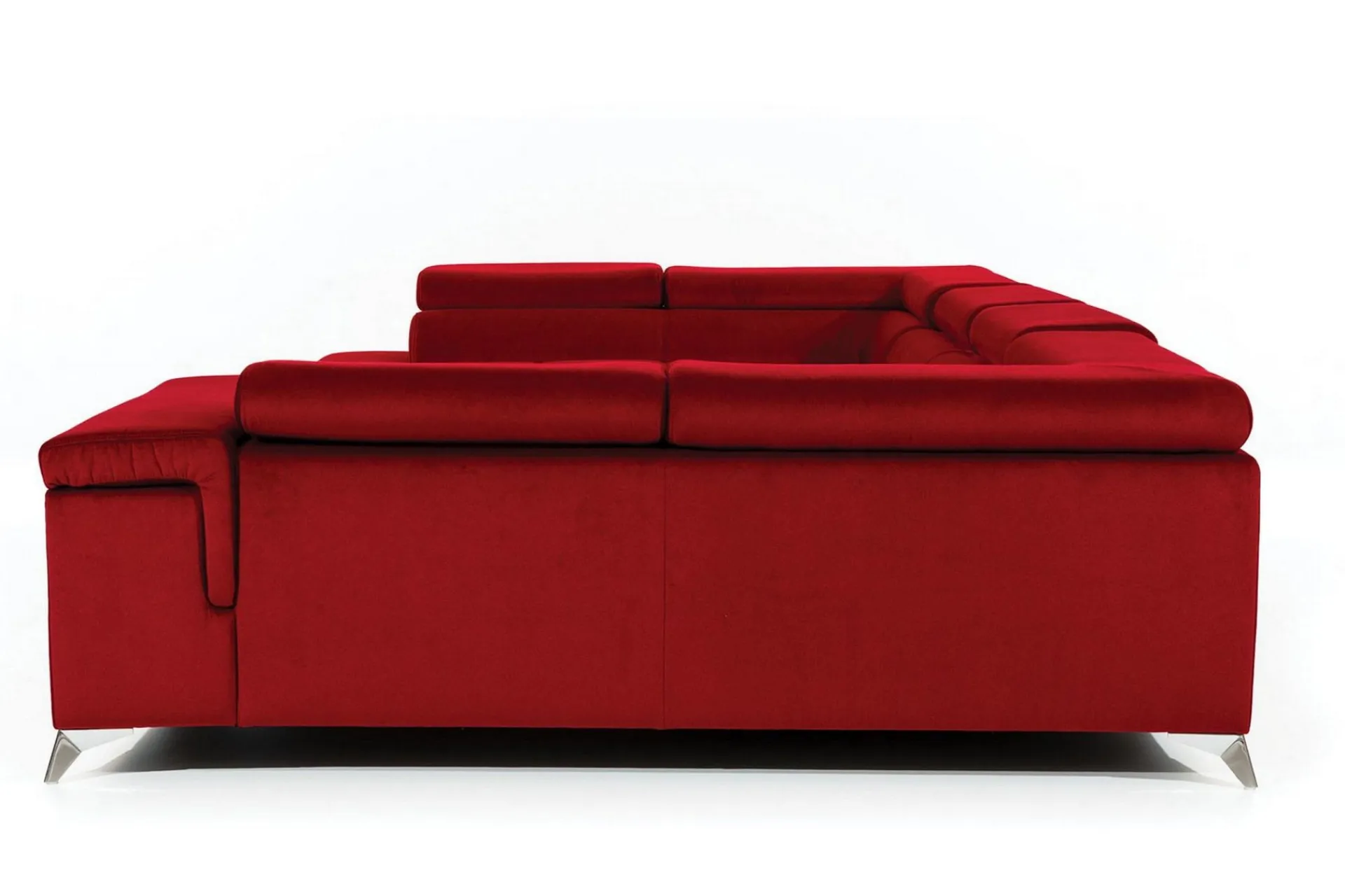 Velour Sofa & Fløyel Sofa-Theriago Hjørnesovesofa med Divan Venstre Rød