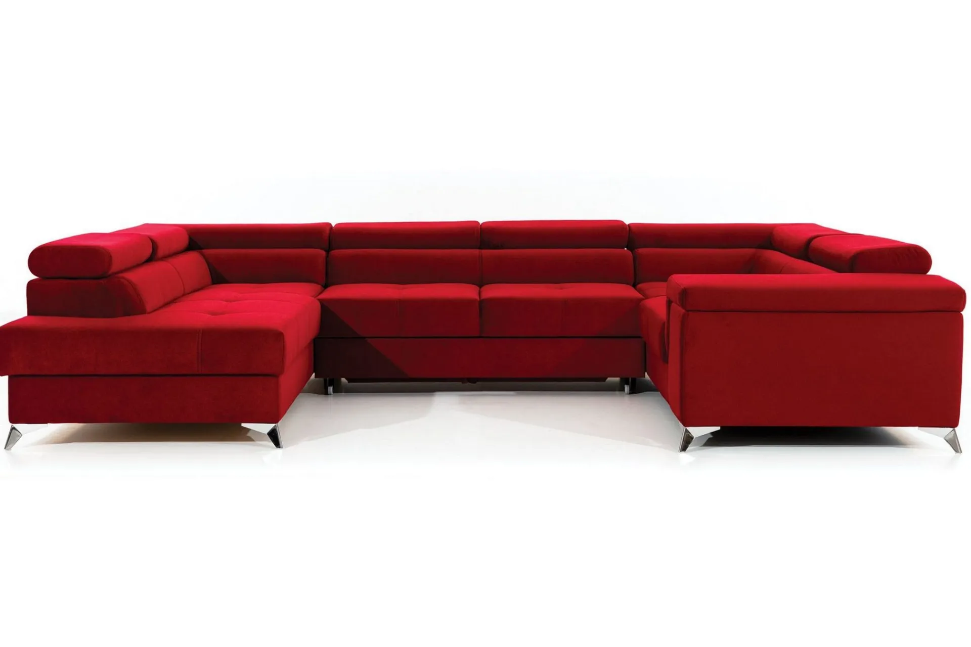 Velour Sofa & Fløyel Sofa-Theriago Hjørnesovesofa med Divan Venstre Rød