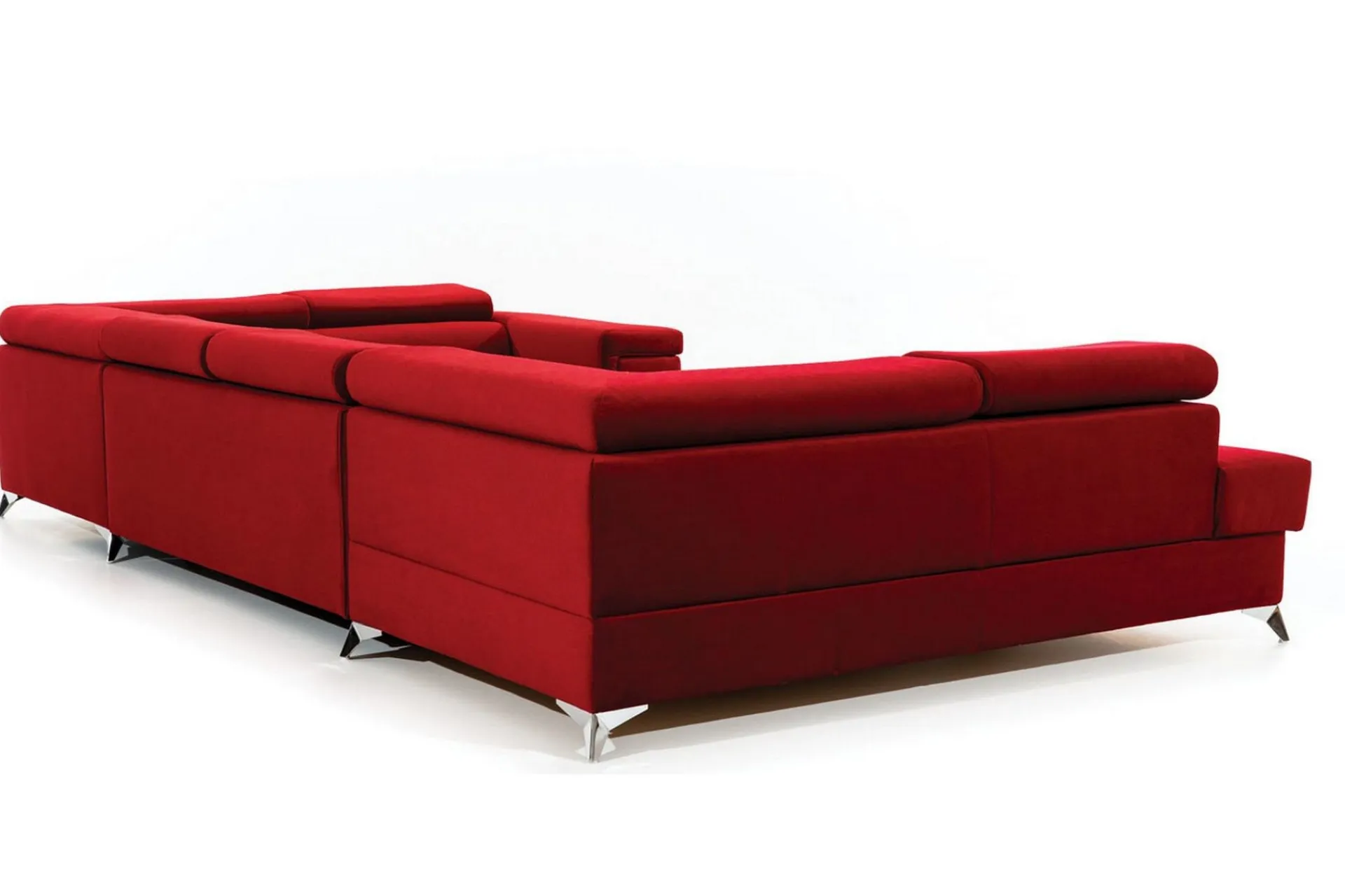 Velour Sofa & Fløyel Sofa-Theriago Hjørnesovesofa med Divan Venstre Rød