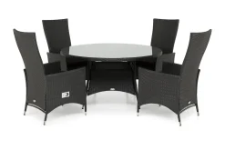 Comfort Garden Thor Spisegruppe Ø140+4 Jenny Regulerbare Stoler