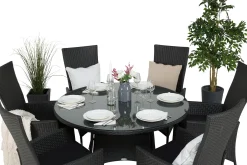 Comfort Garden Thor Spisegruppe Ø140+6 Jenny Regulerbare Stoler