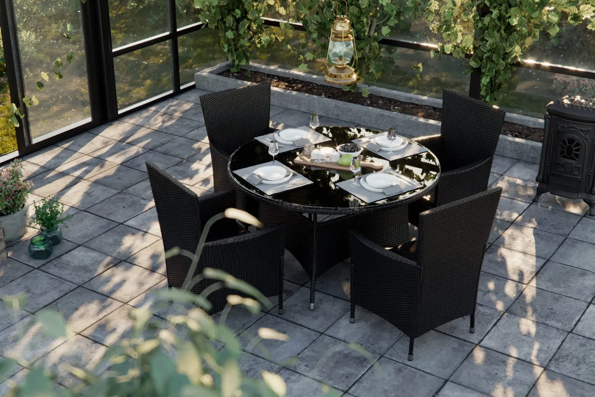 Comfort Garden Thor Spisegruppe 140+6 Thor Lyx Stoler
