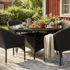 Comfort Garden Thor utendørs rund spisegruppe 140 cm med 4 Thor lenestoler