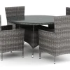 Comfort Garden Spisegrupper Hage-Thor utendørs rund spisegruppe 140 cm med 4 Thor utefåtöljer