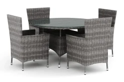 Comfort Garden Spisegrupper Hage-Thor utendørs rund spisegruppe 140 cm med 4 Thor utefåtöljer