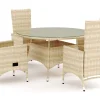 Comfort Garden Thor utendørs rund spisegruppe 140 cm med 4 Jenny spisestoler