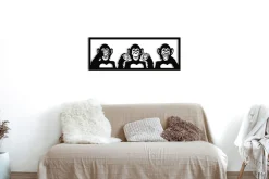 Three Monkeys M Veggdekor
