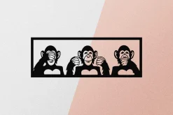 Three Monkeys M Veggdekor