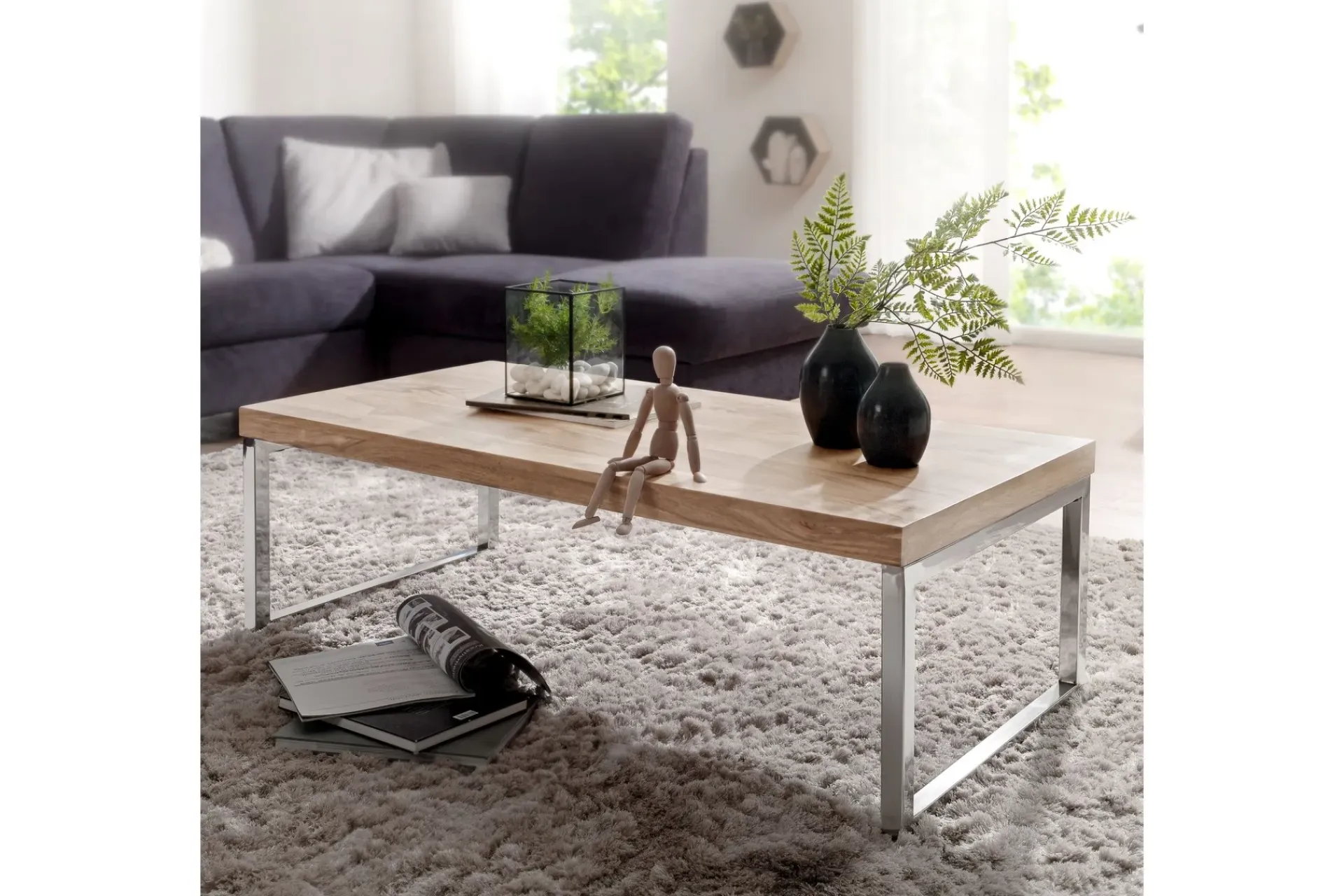 Wohnling Sofabord-Thuxton Sofabord 120 cm Tre/Natur