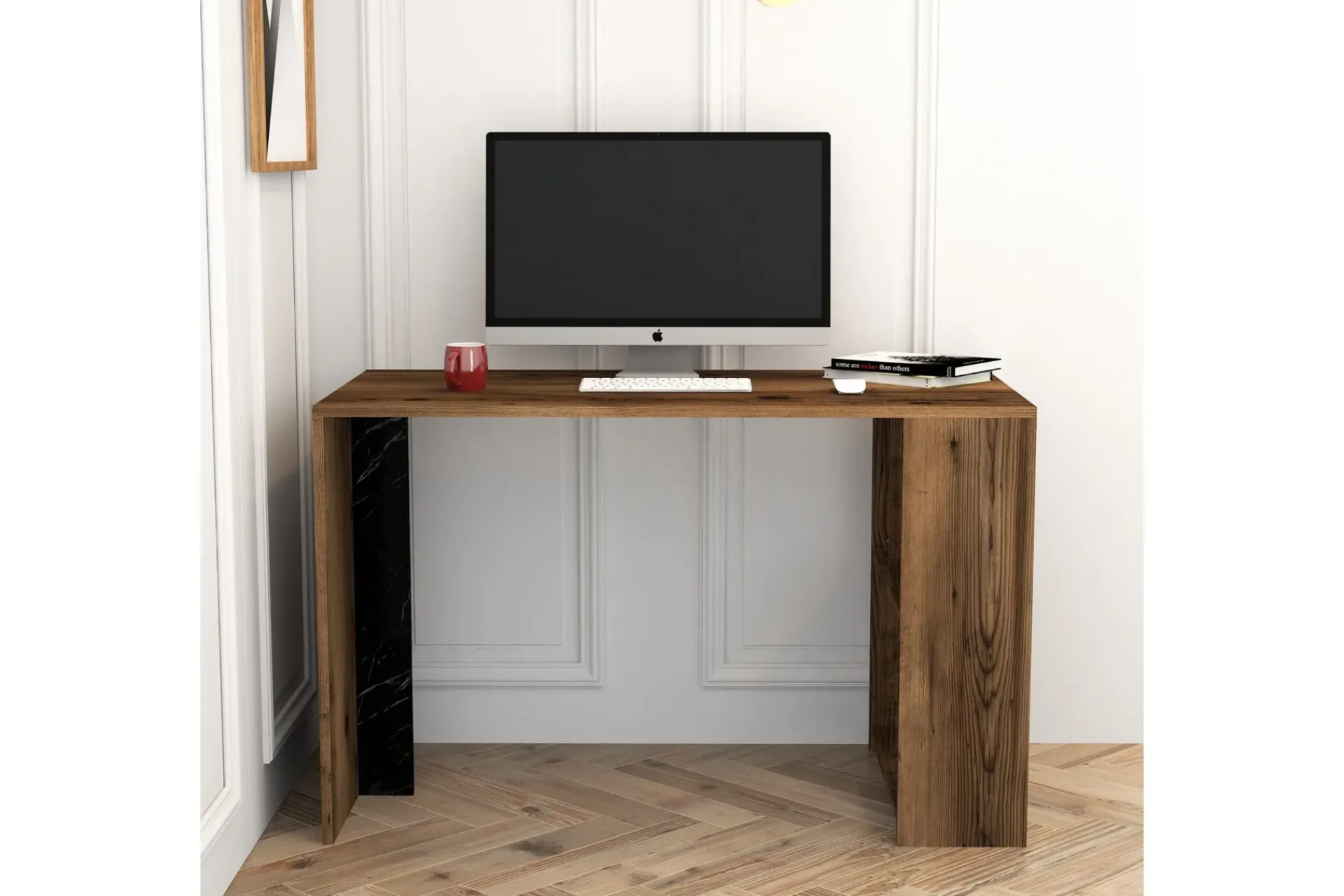 Timiza Skrivebord 120 cm med Oppbevaring Hylle