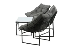 Venture Home Veranda & Terrasse|Loungesett-Tina Loungegruppe 4-seters Svart