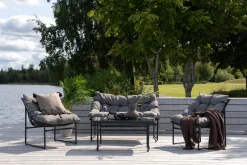 Venture Home Veranda & Terrasse|Loungesett-Tina Loungegruppe 4-seters Svart