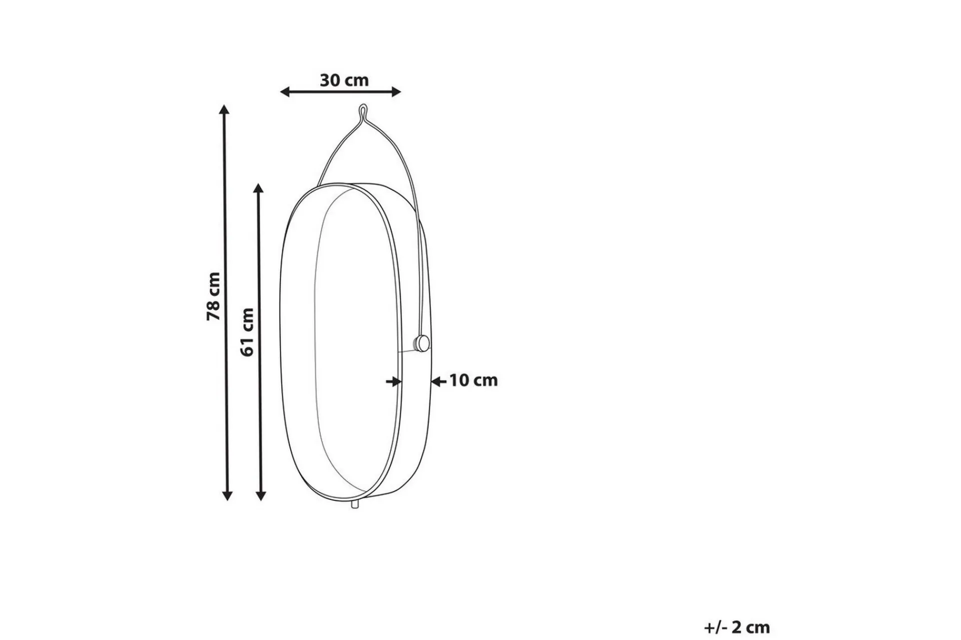 Tireno Vegglampe 73 cm E27