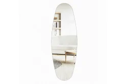 Sminkespeil|Gulvspeil-Toalettspeil Keiichi Transparent Lysfarget tre