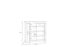 Sideboard & Skjenker-Tolovgrad Sideboard 41x113 cm Grå/Hvit